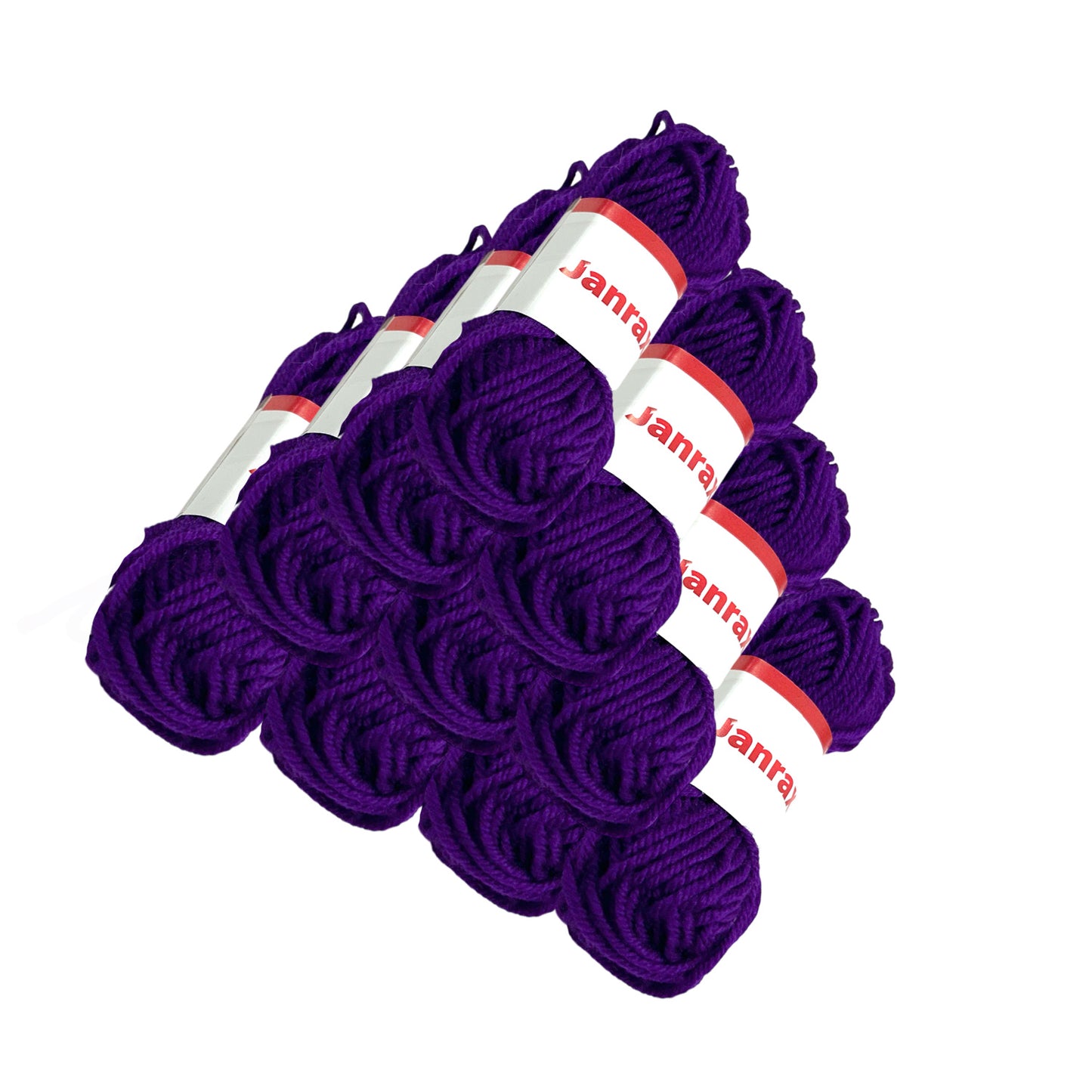 Pack of 5 Purple Acrylic Yarn Rolls – 10g each, 4 Strand 8 Ply Knitting Wool
