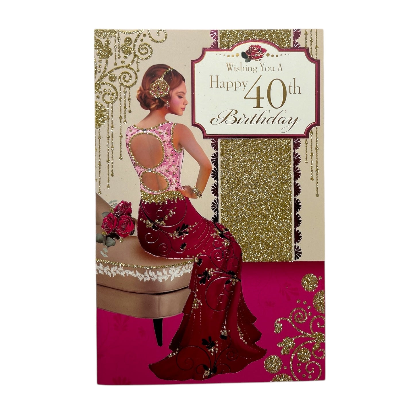 Age 40 Female Art Deco Stylish Birthday Card