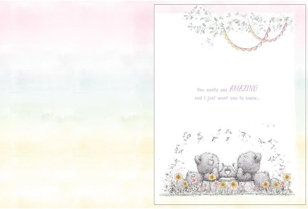 Bears On Log Holding Hands Wife Luxury Boxed Birthday Card