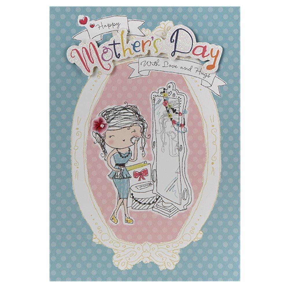 'Cute 3D Plaque' Design Mother's Day Card