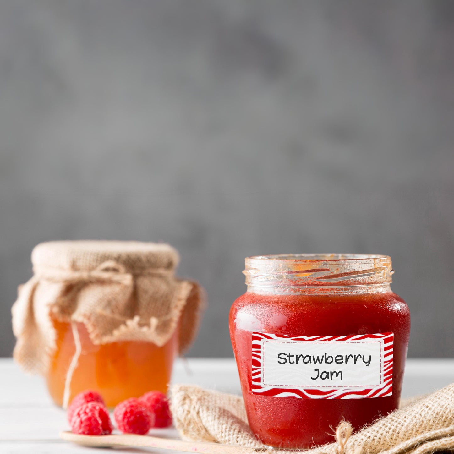 Pack of 72 Jam Jar Labels 34x75mm