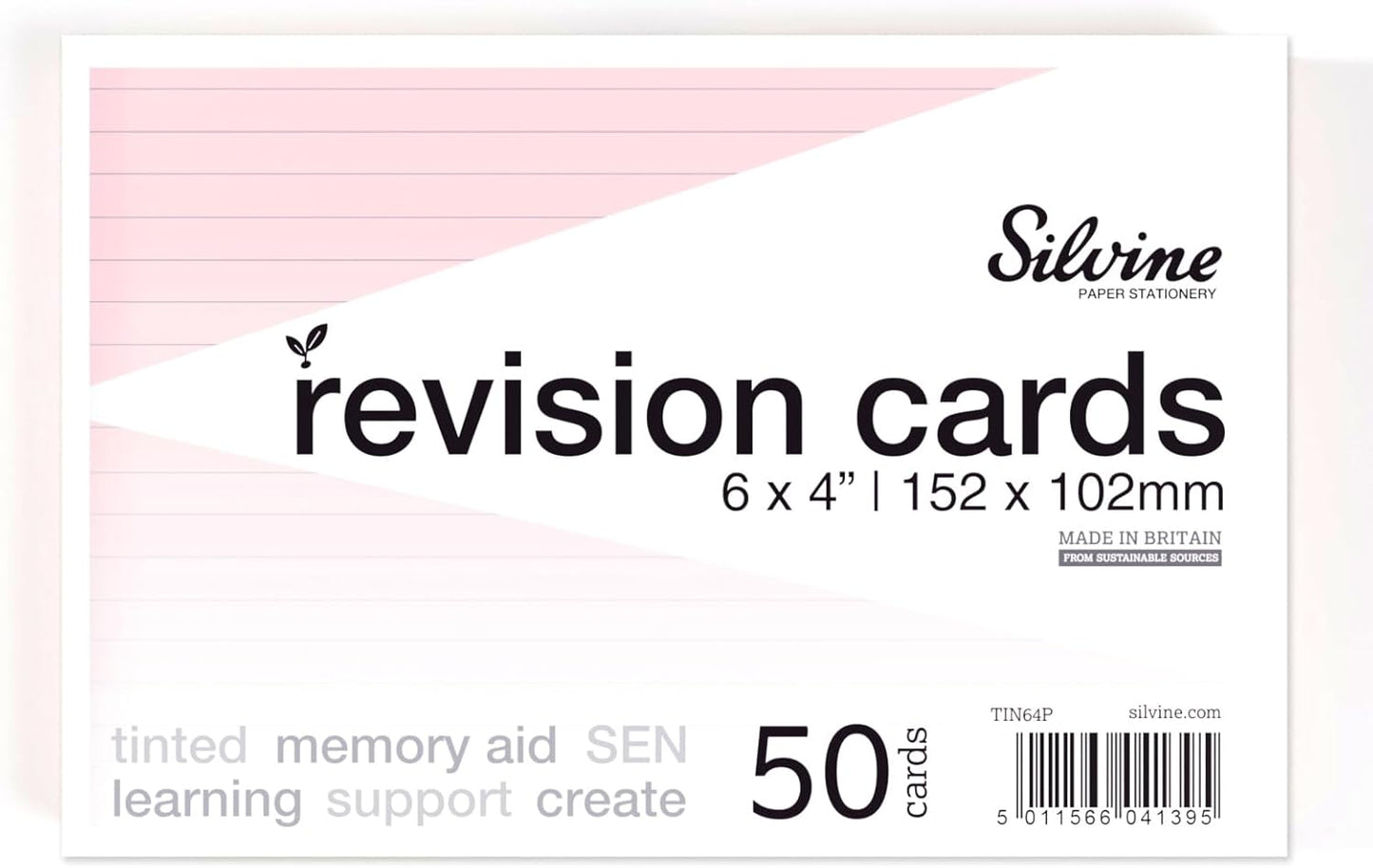 Pack of 1000 6x4" SEN Pink Lined Dyslexia Record Cards