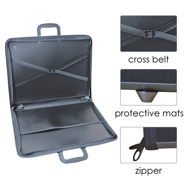 A2 Professional School PP Expandable Art Portfolio Folder Carrying Case with Handle