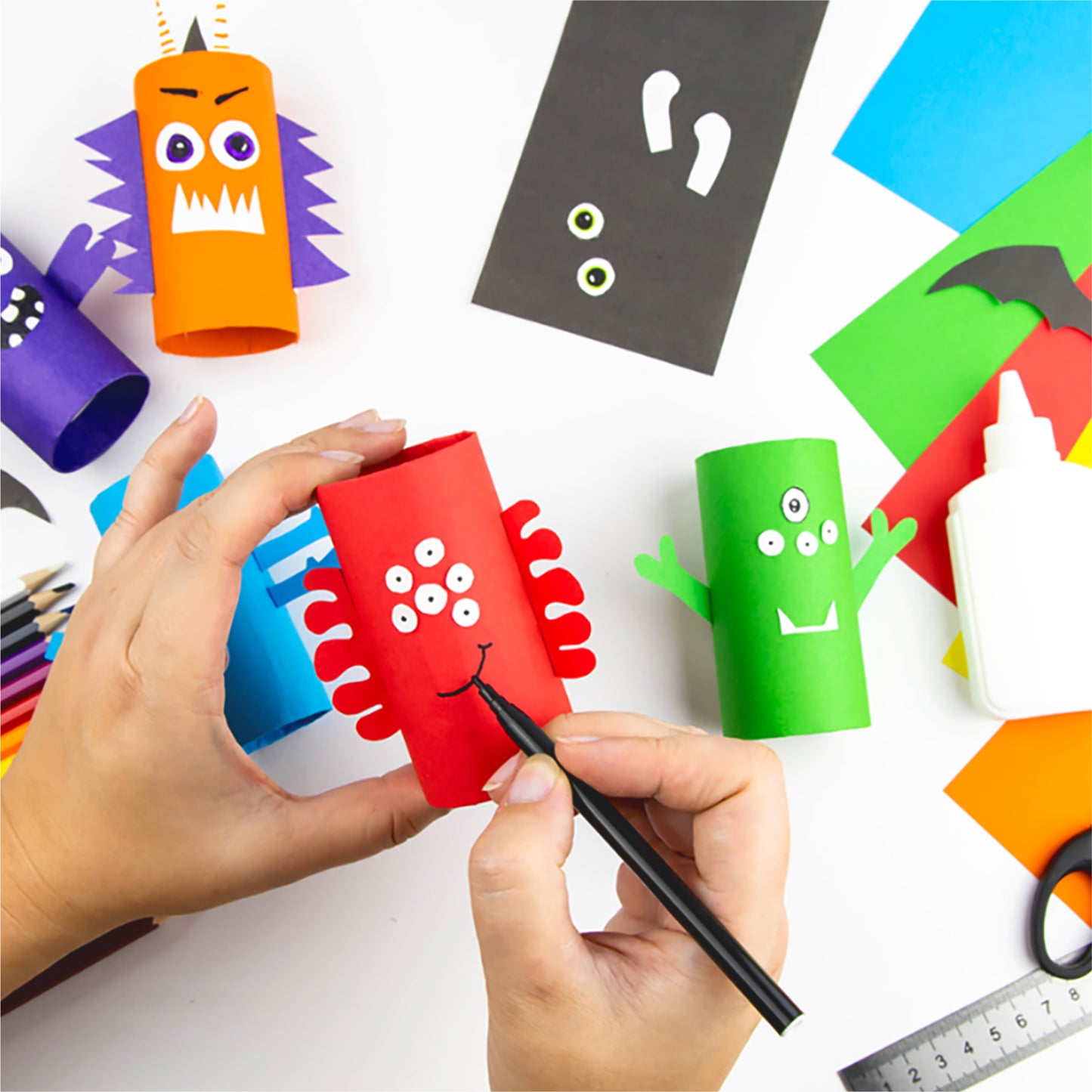 Pack of 50 A5 Assorted Primary Coloured Card 160gsm Sheets