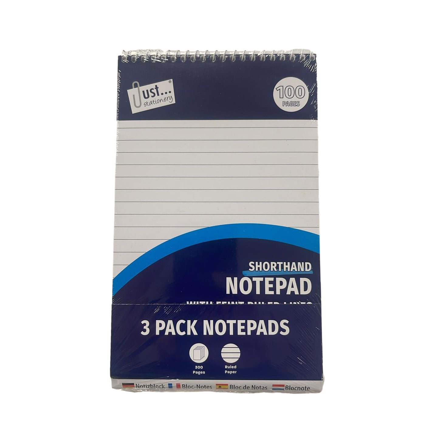 Just Stationery Shorthand Notebook 3 Pads , 150 Lined Sheets