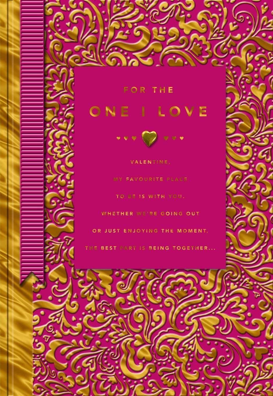 Modern Design For The One I Love Valentine's Day Card