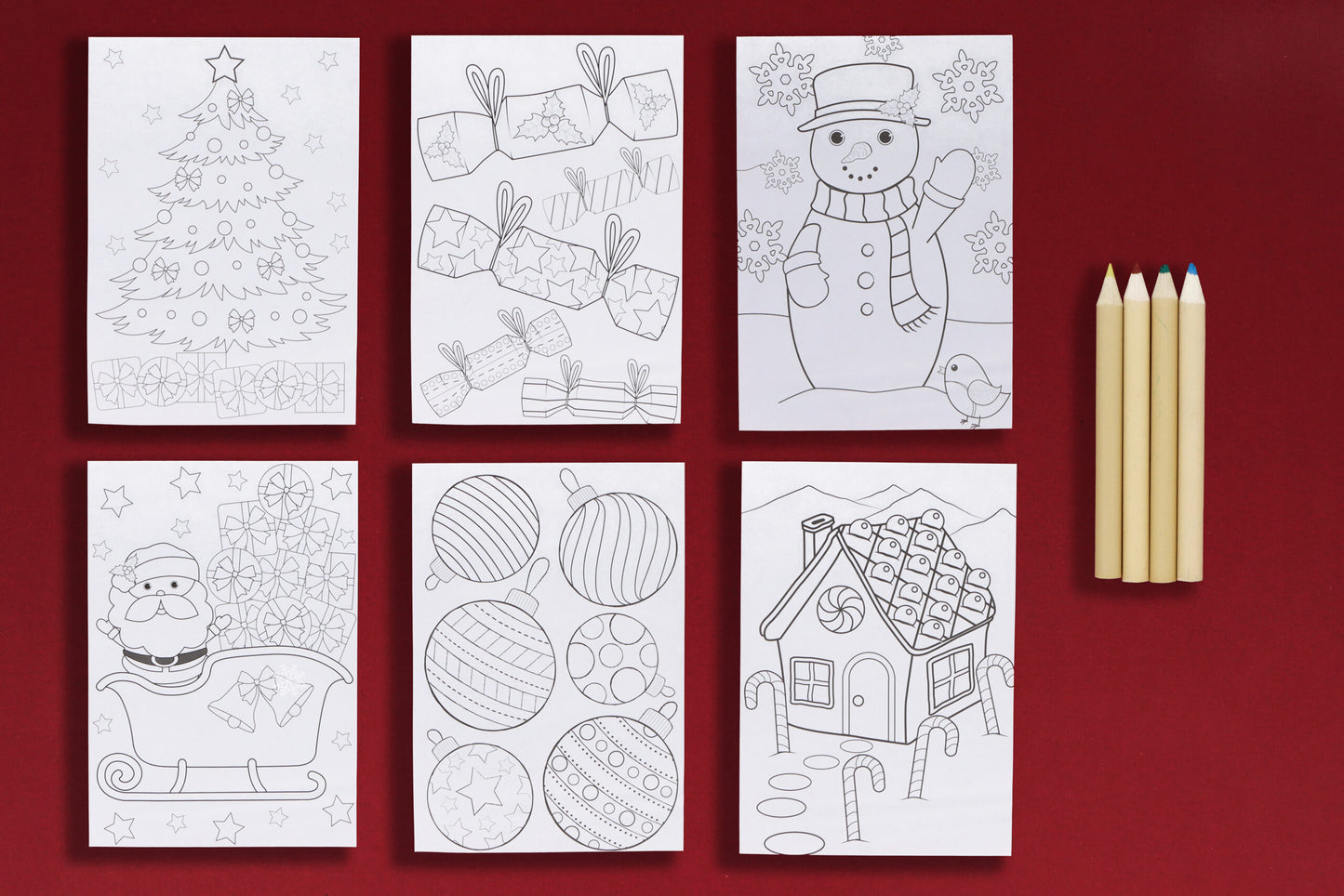 Eco-Friendly Mini Christmas Colouring Set