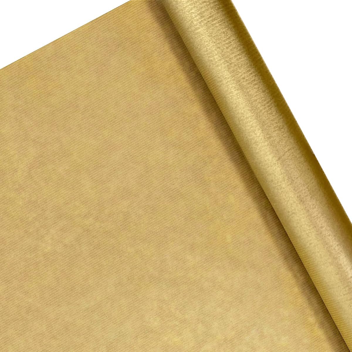 Pack of 3 Ribbed Kraft Christmas Wrapping Paper Rolls 2m x 69cm