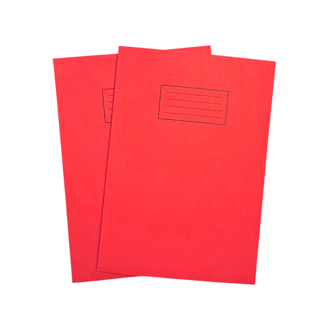 Janrax A4 Red 80 Pages Feint and Ruled Exercise Book