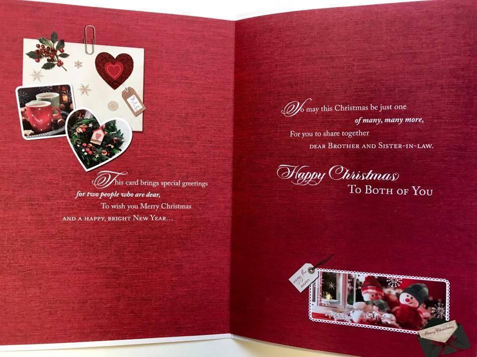Nice Verse Both Of You Couple ChristmasCard Brother & Sister-in-law 