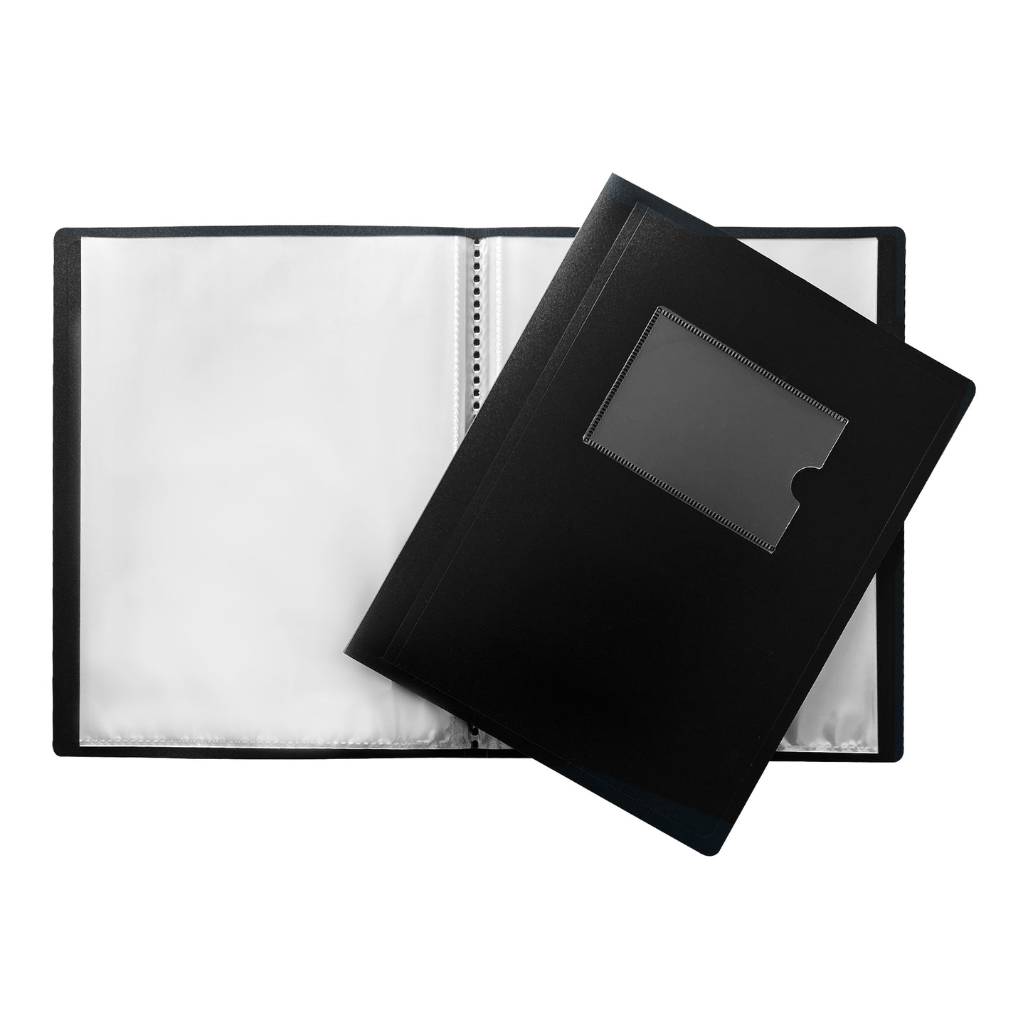 Pack of 10 A5 20 Pocket Black Flexible Cover Display Books