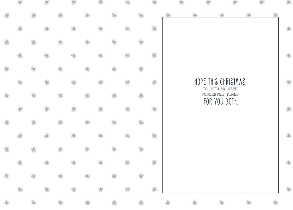 Snowy House Design Auntie & Uncle Christmas Card