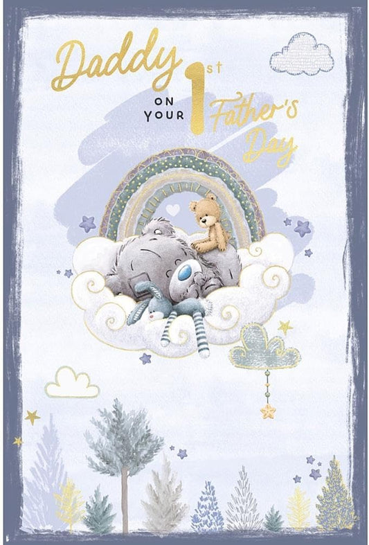 Bear Sleeping On Cloud Daddy 1st Father's Day Card
