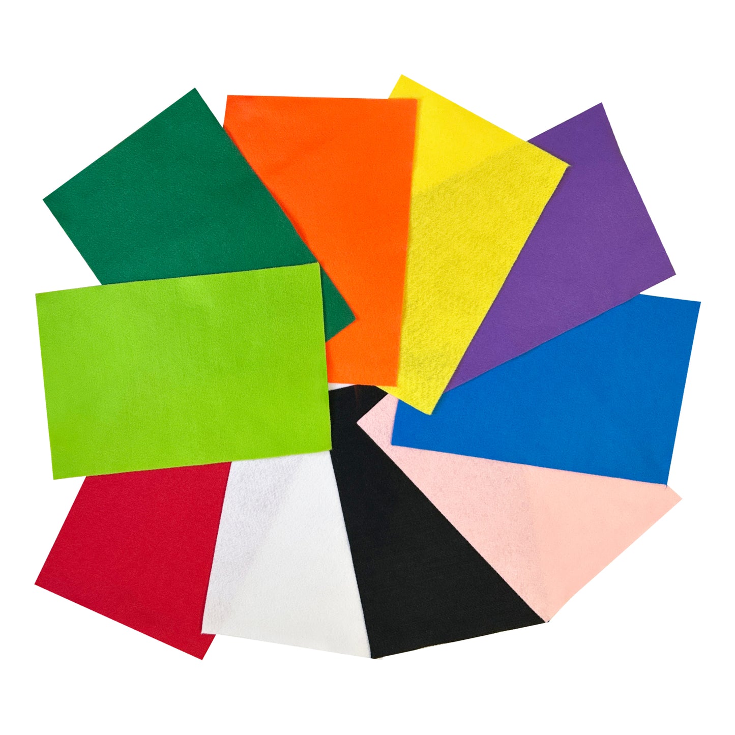 Pack of 50 A4 Assorted Coloured Felt 180gsm Sheets