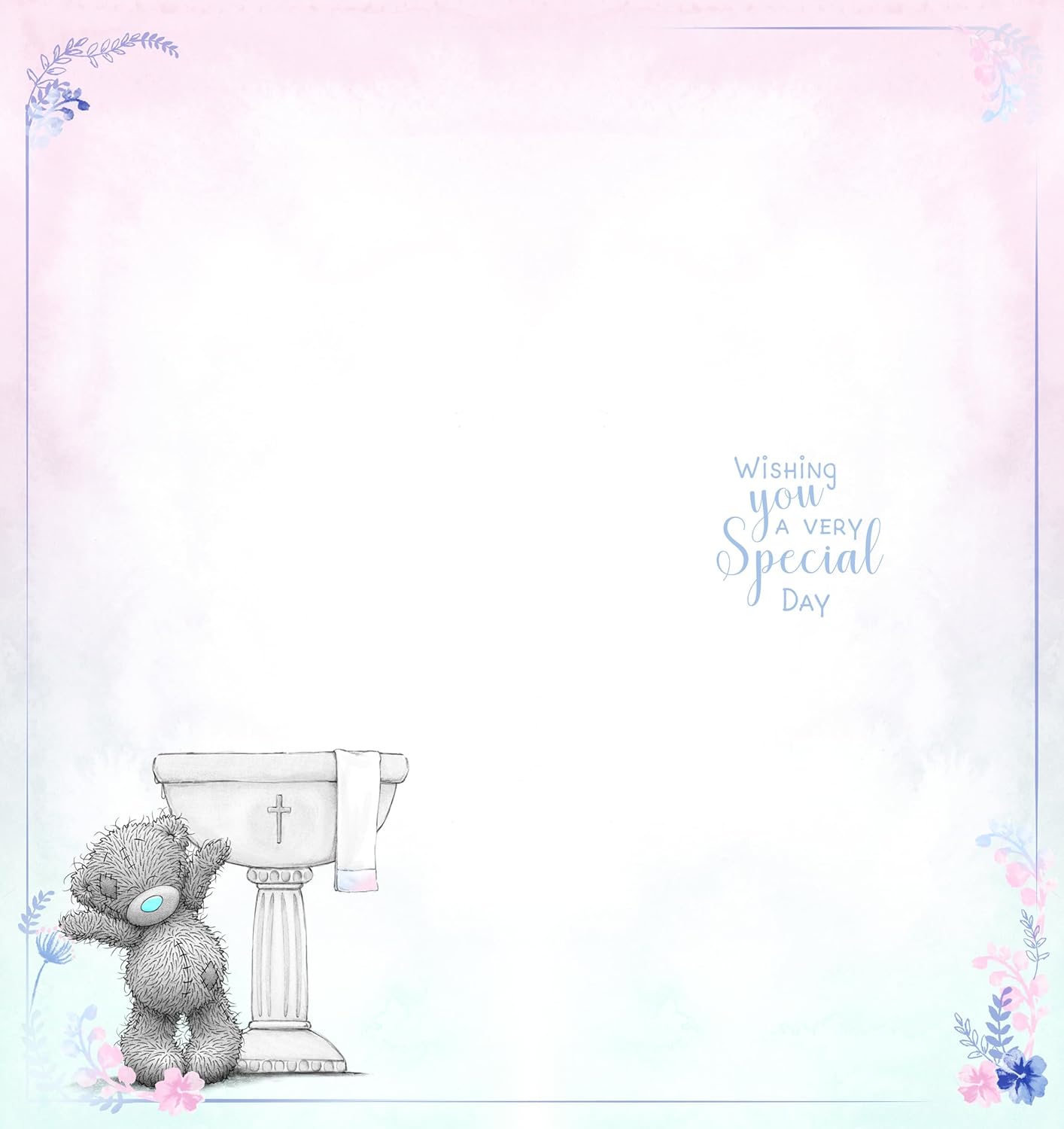 Bear At Alter Communion Day Card
