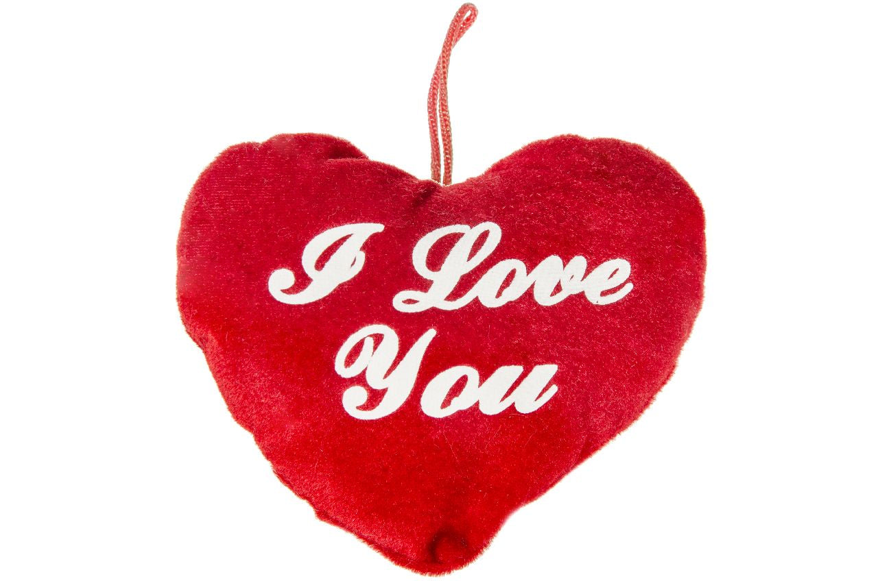 I Love You Red Velvet Heart Plush 13cm