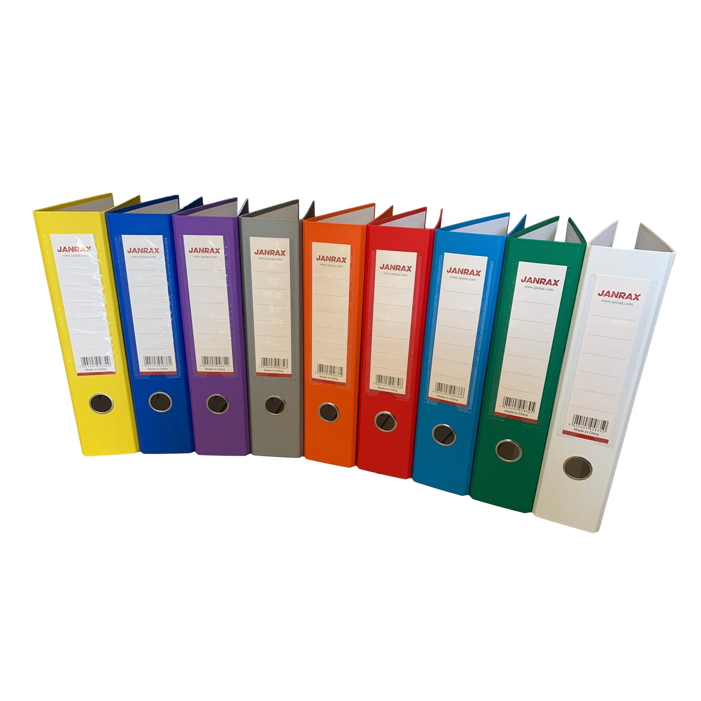 Pack of 10 A4 Green Paperbacked Lever Arch Files by Janrax