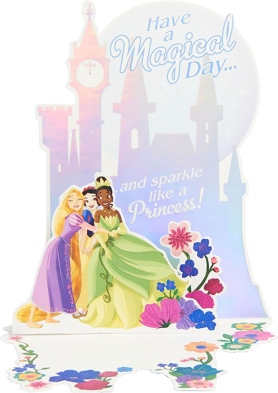 Disney 100 Pop-Up Castle Design, With Aurora, Cinderella, Jasmine, Ariel Birthday Card