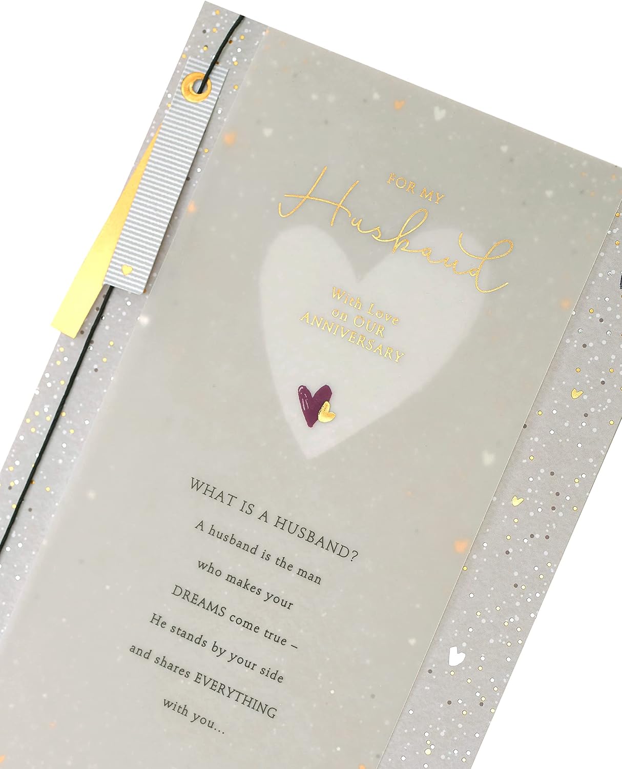Beautiful Design With Sentimental Message Husband Anniversary Card