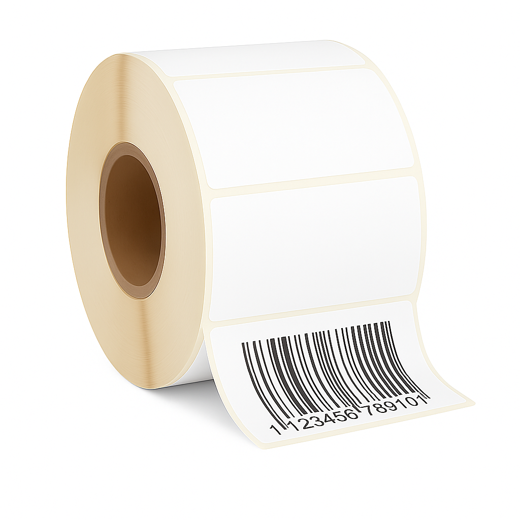 Pack of 9000 White Self Adhesive Thermal Printer Labels Roll 63.5 x 38.1mm