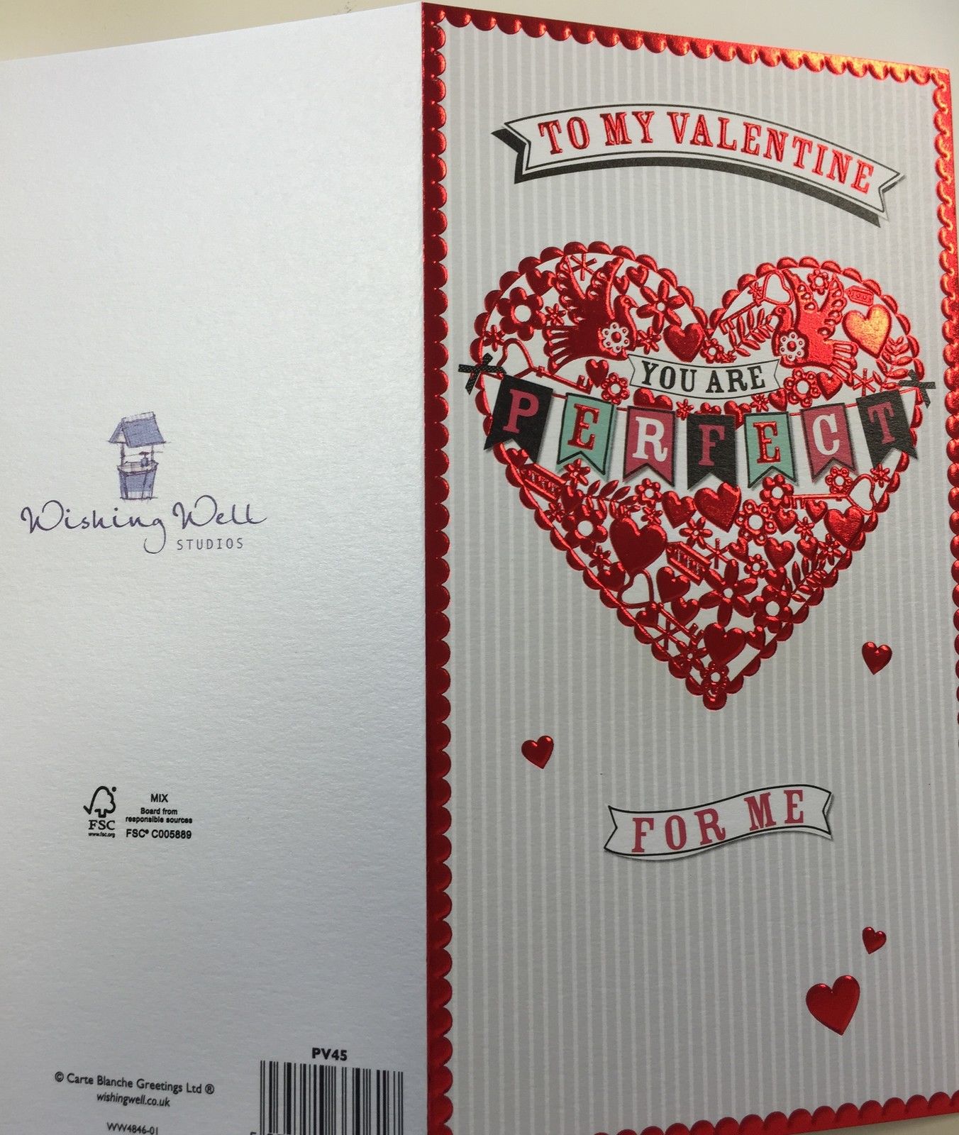 To My Valentine You Are Perfect For Me Valentine's Day Card