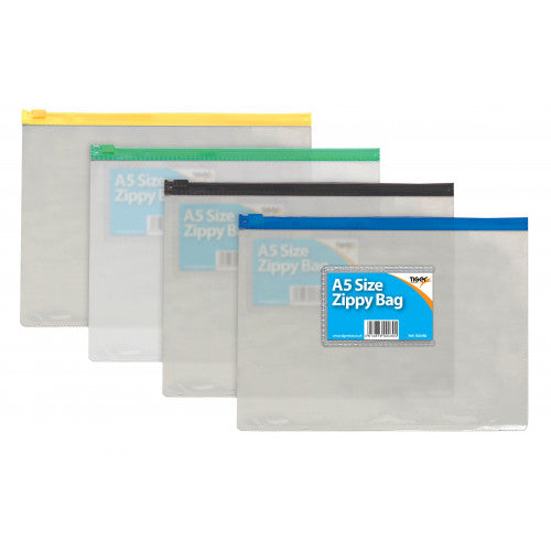 Pack of 12 A5 Zippy Bags (Assorted)