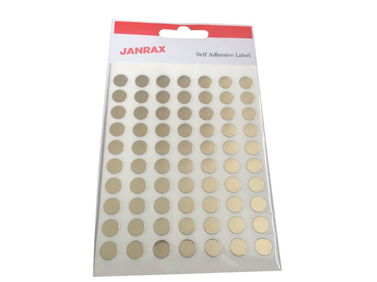Pack of 560 Gold 8mm Round Labels - Stickers