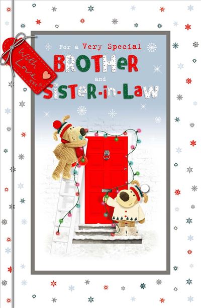 Brother And Sister In Law Boofle Decorating Door Design Christmas Card
