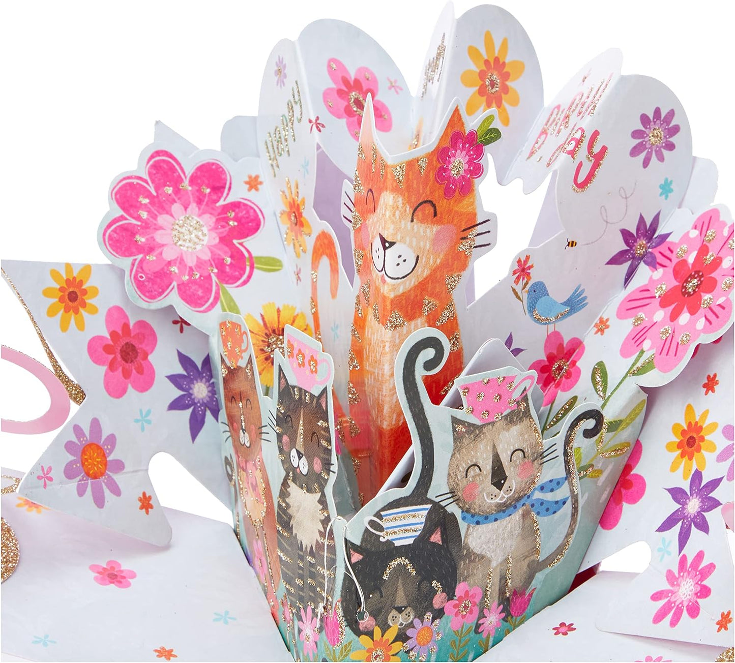 Cats Design 3D Pop-Up Birthday Greeting Card