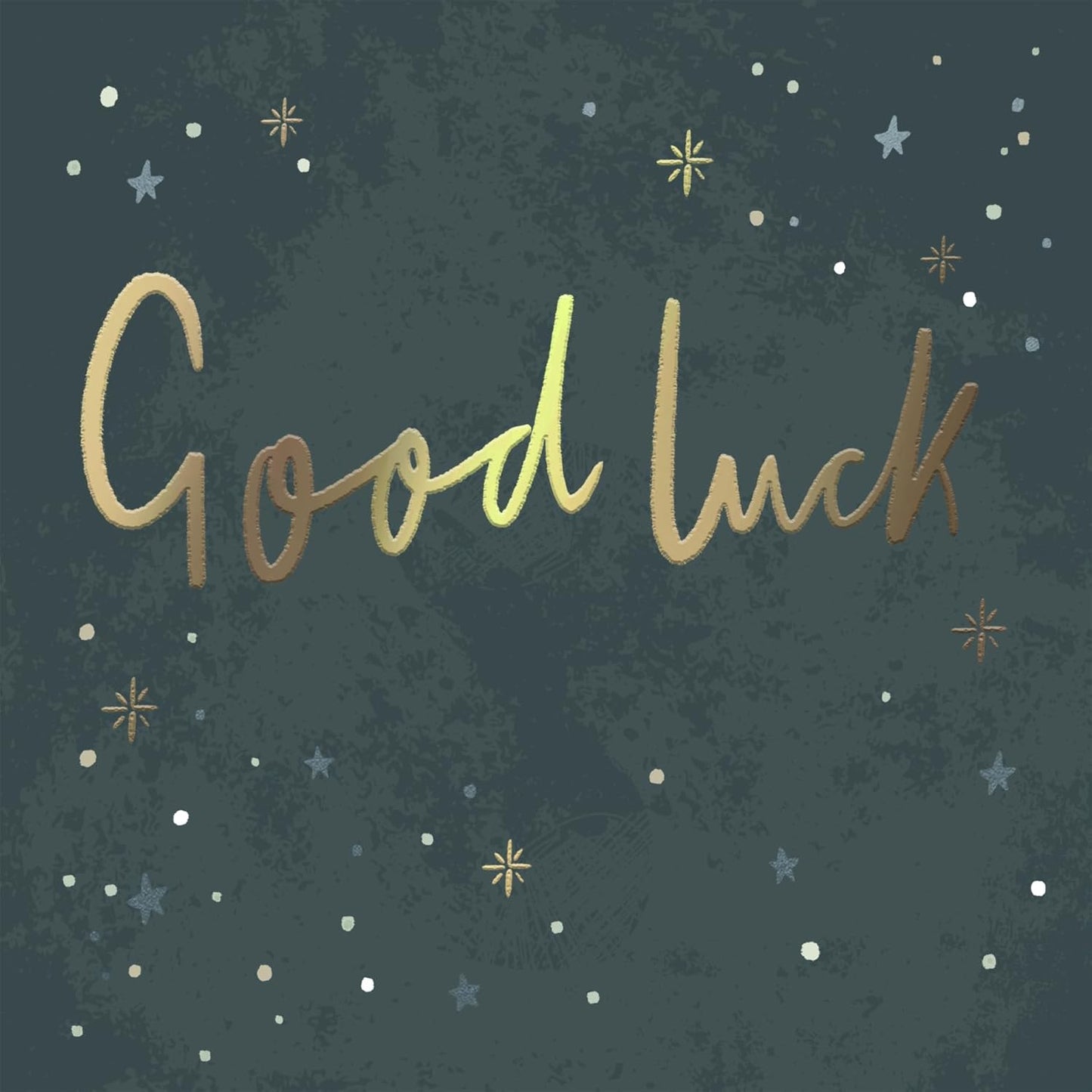 Contemporary Luxury Foiled Design Good Luck Card