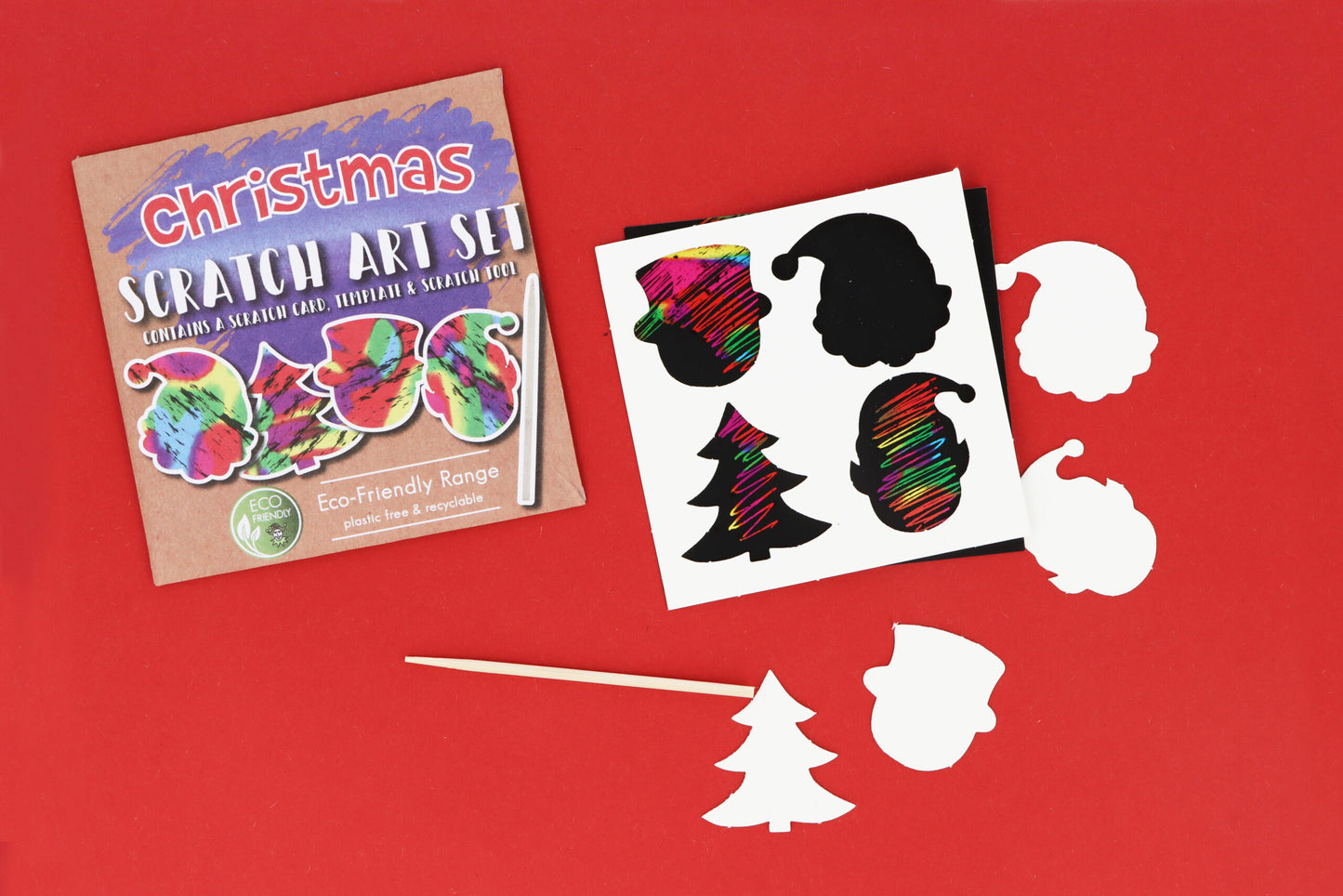 Box of 108 Eco-Friendly Christmas Magic Colour Scratch Sets