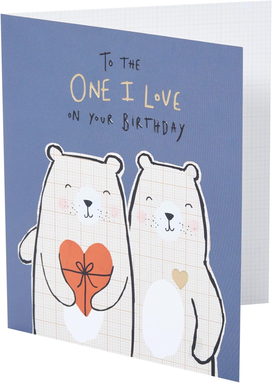 Two Bears Design for The One I Love Birthday Card