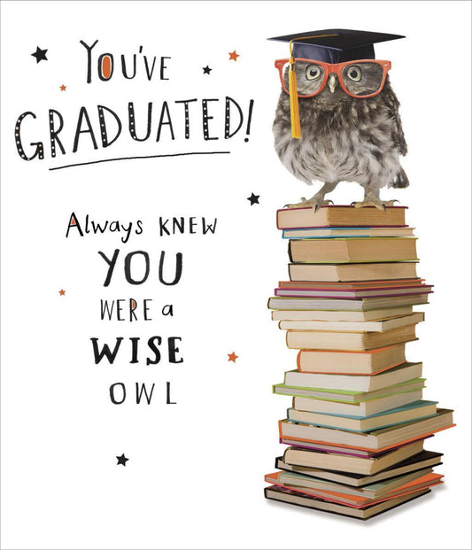 Wise Owl You've graduated! Congratulations Card Graduation 