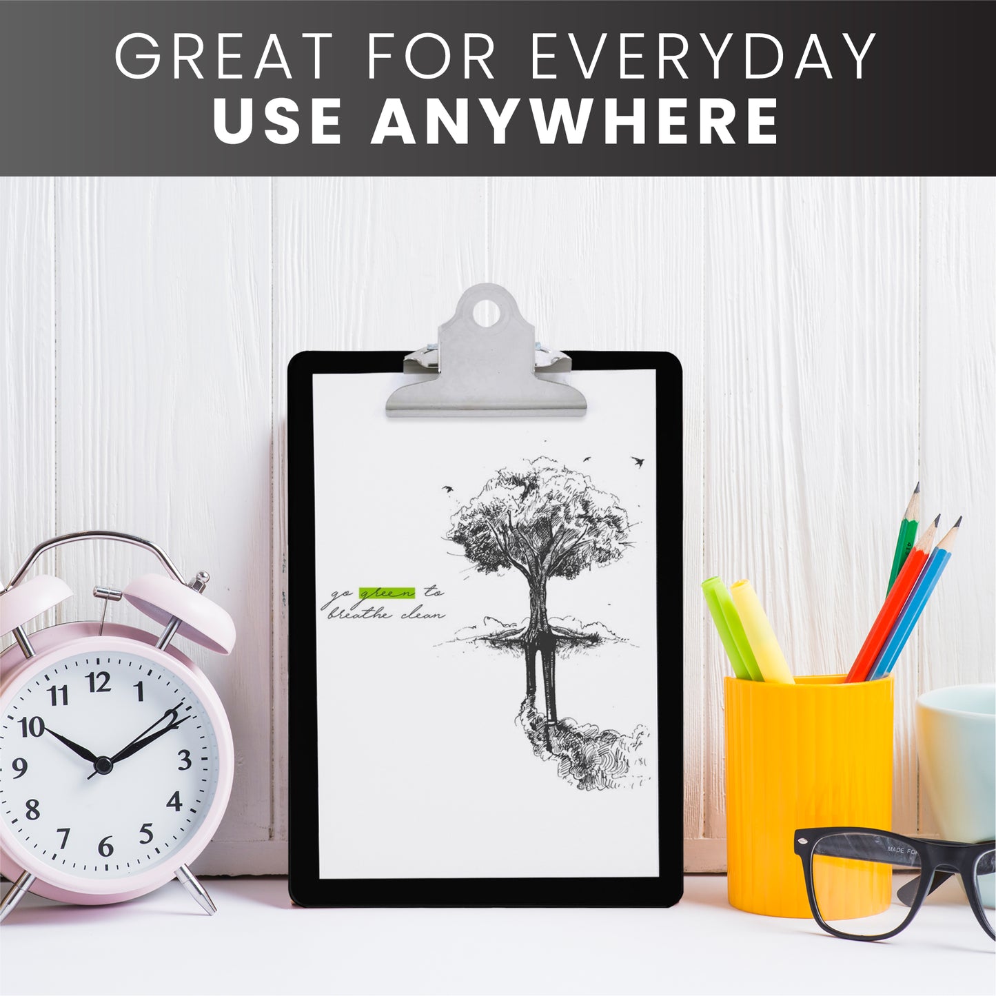 Pack of 12 Black A5 Clipboards with Butterfly Clip with Ruled Side - Clip Board