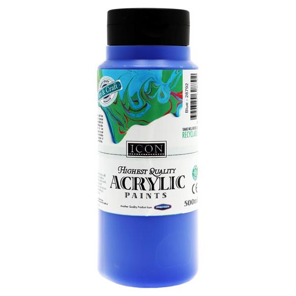 Blue Acrylic Paint 500ml by Icon Art