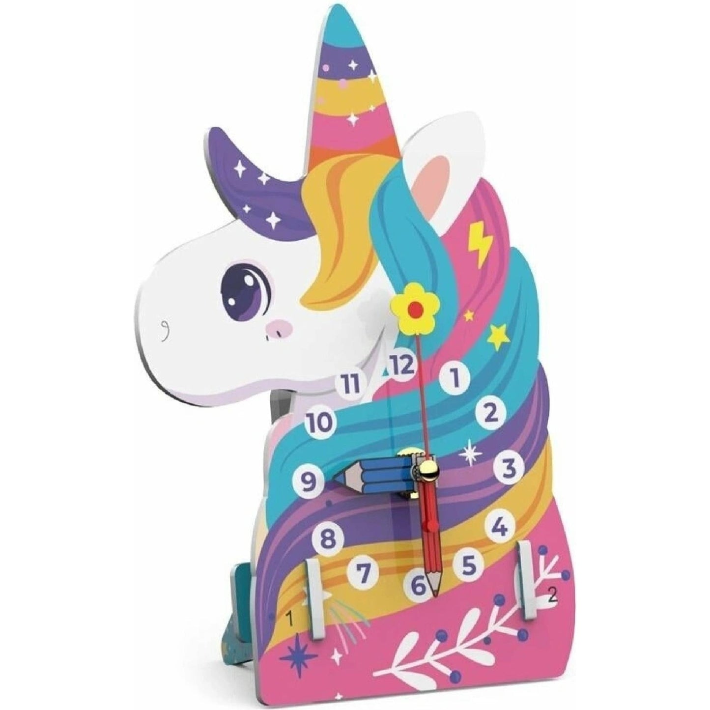 DIY Unicorn Clock Craft & Learning Educational Stem Toy with Instruction Book