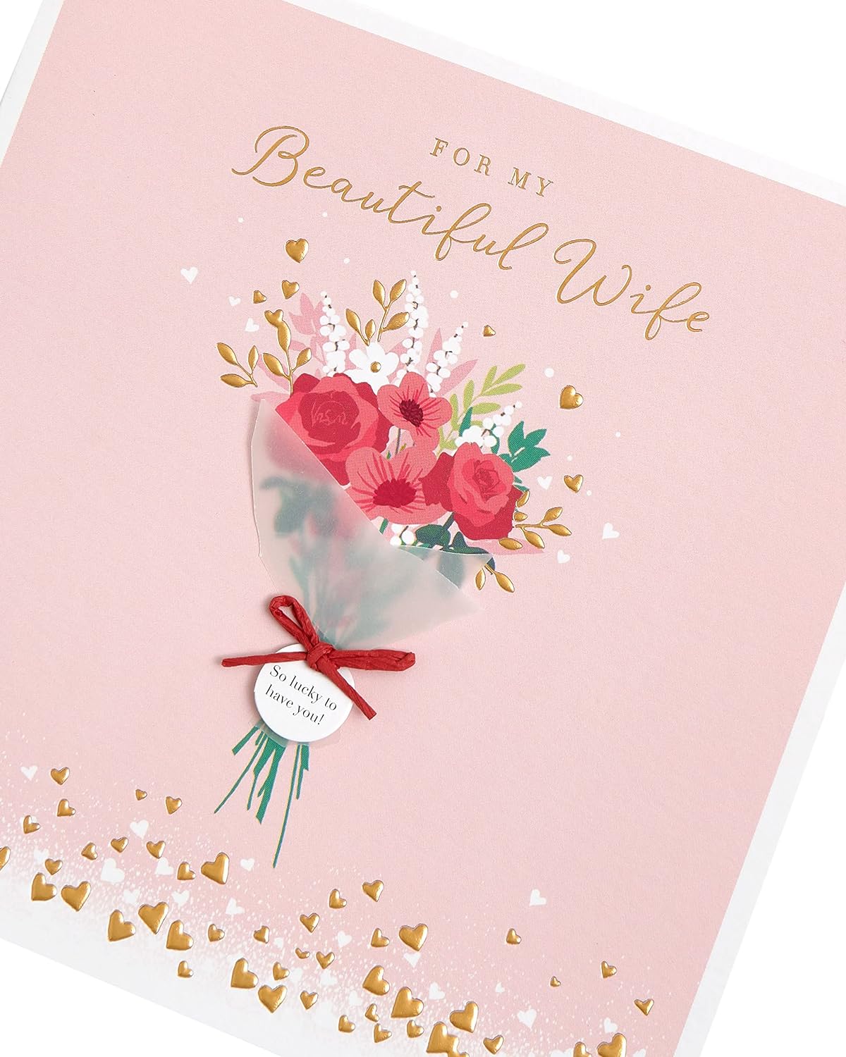 For My Wife Stunning Bouquet Design Valentine's Day Card