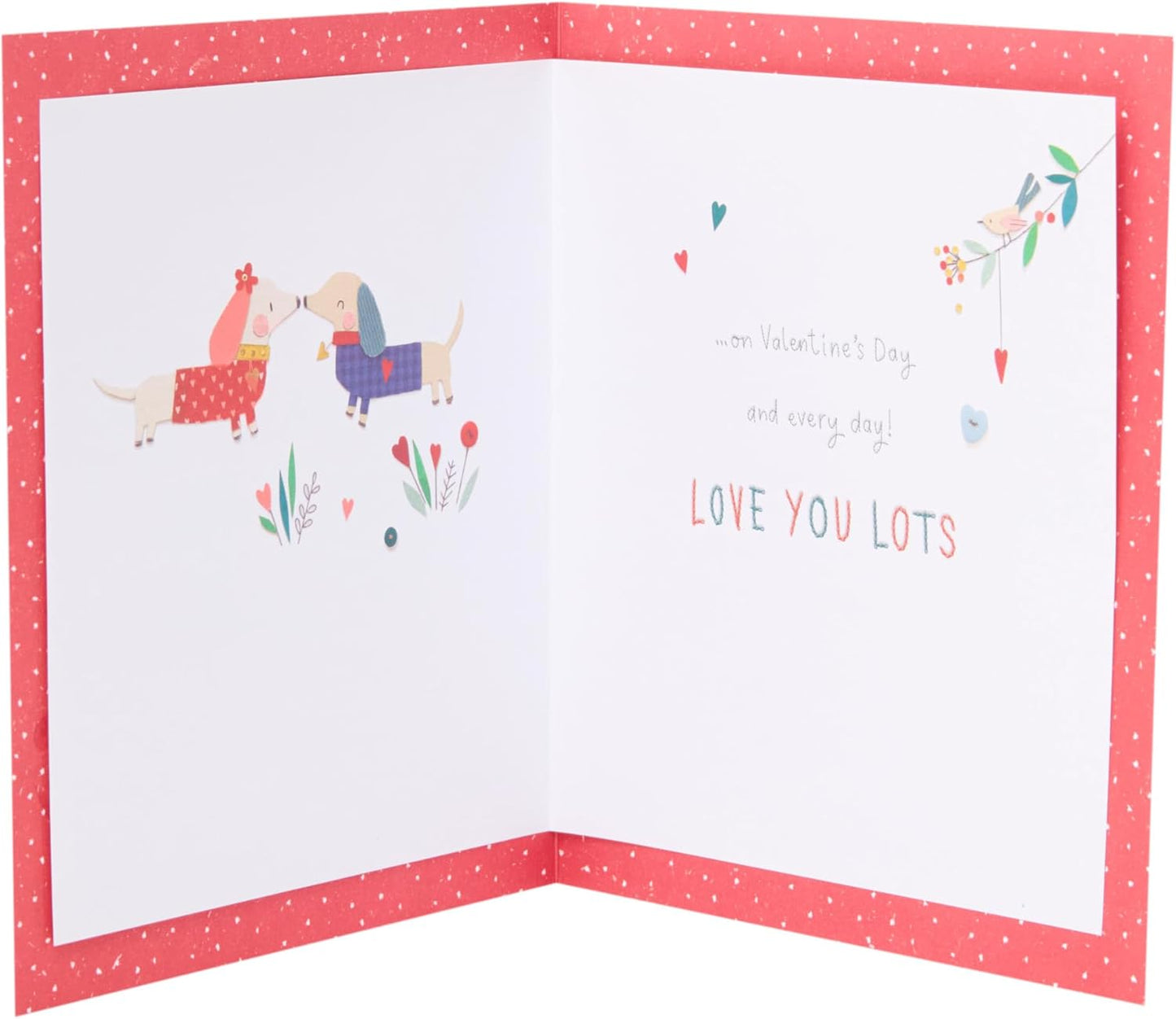 Lovely Dogs Design 3D Finish Husband Valentine's Day Card