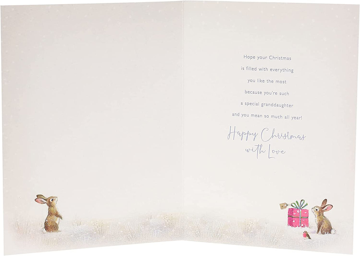 Granddaughter Snowman Design Cute Christmas Card