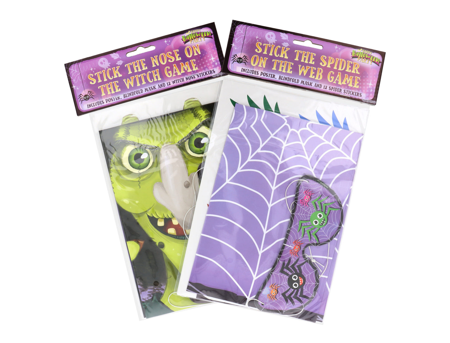 14 Pieces Stick The Spider on the Web’ Halloween Party Game