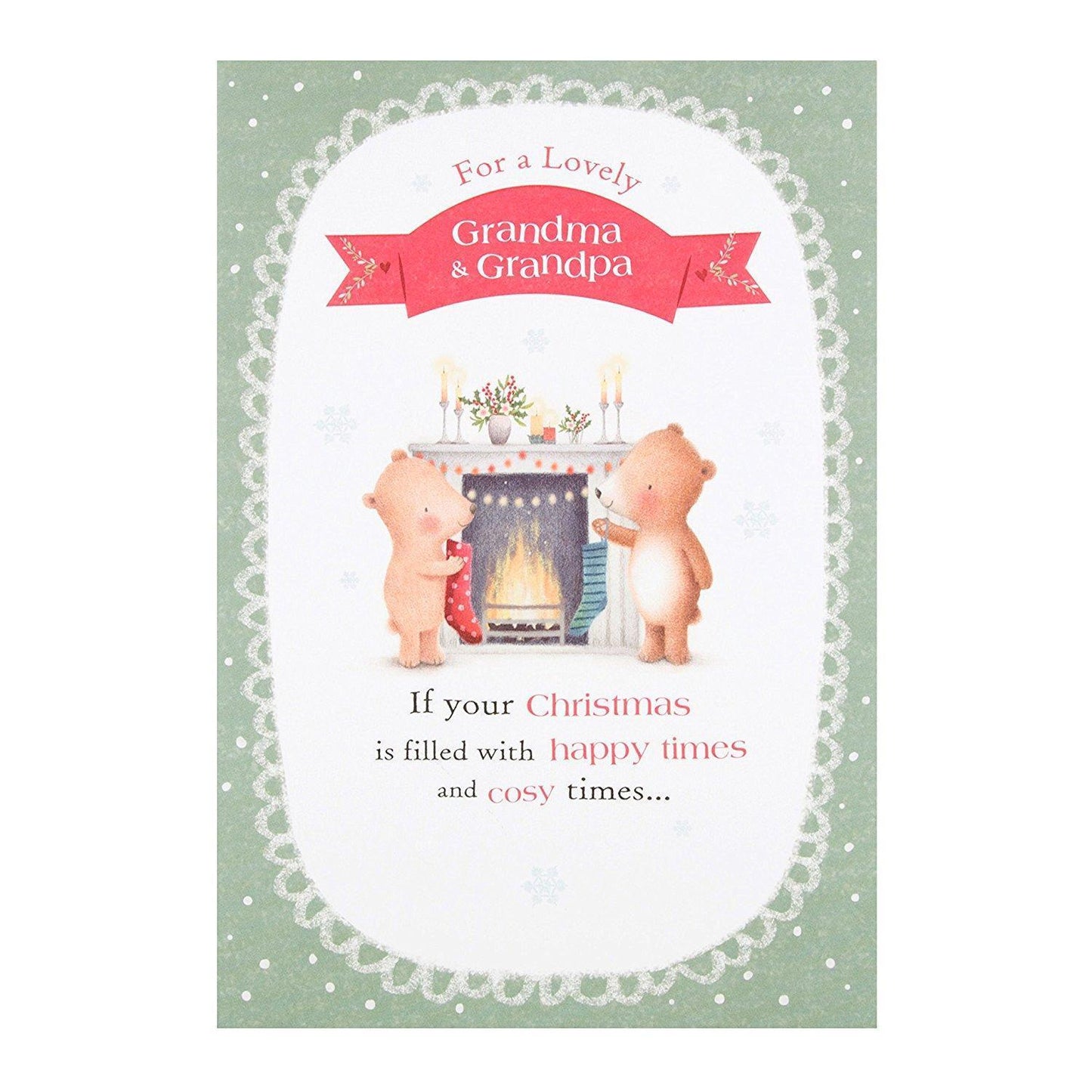 Grandma and Grandpa "Cosy Times" Christmas Card