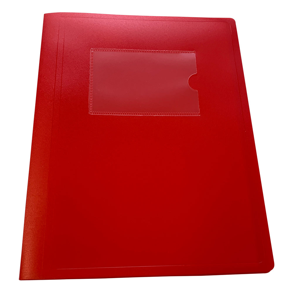 Pack of 10 A5 10 Pocket Red Flexible Cover Display Books