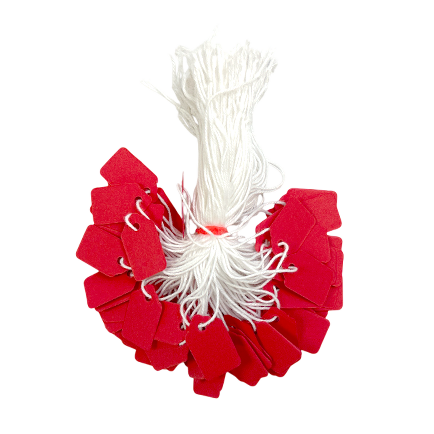 Pack of 9600 Small Red Strung Tags 13 x 20mm