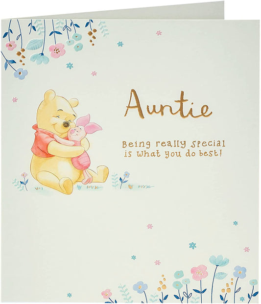 Cute Disney Winnie The Pooh Auntie Birthday Card
