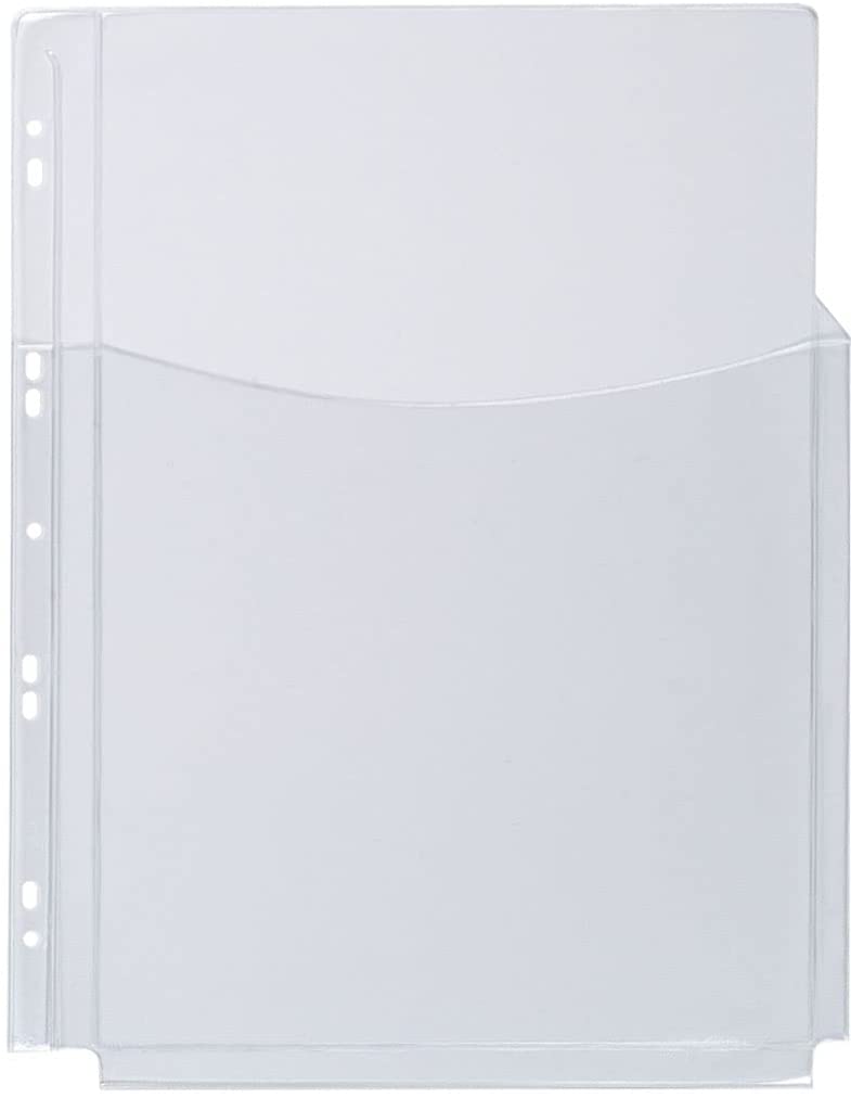 Q-Connect Expanding Punched Pocket 3/4 Length Front A4 (Pack of 5)