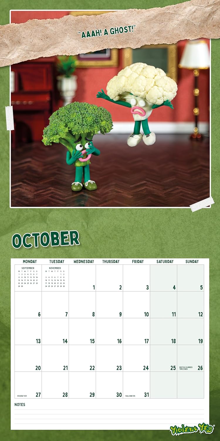 Violent Veg 2025 Square Wall Calendar