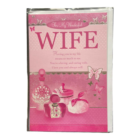 Wife Sentimental Verse Happy Birthday Morden Style Card