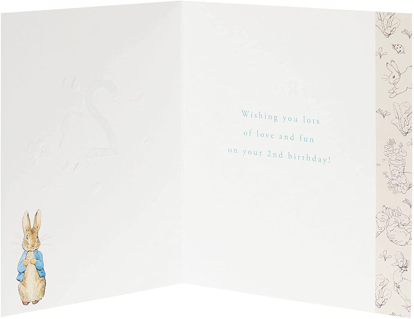 Peter Rabbit Age 2 Boy Birthday Card