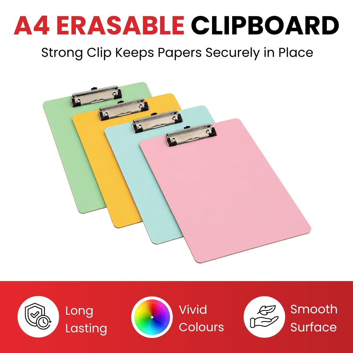 Rigid Mdf A4 Erasable Blue Whiteboard Clipboard