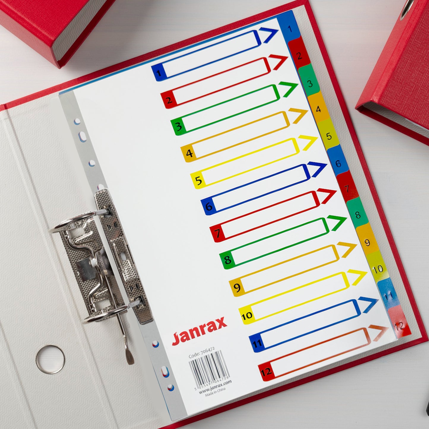 A4 5 Part Polypropylene Dividers with Reinforced Index Cover